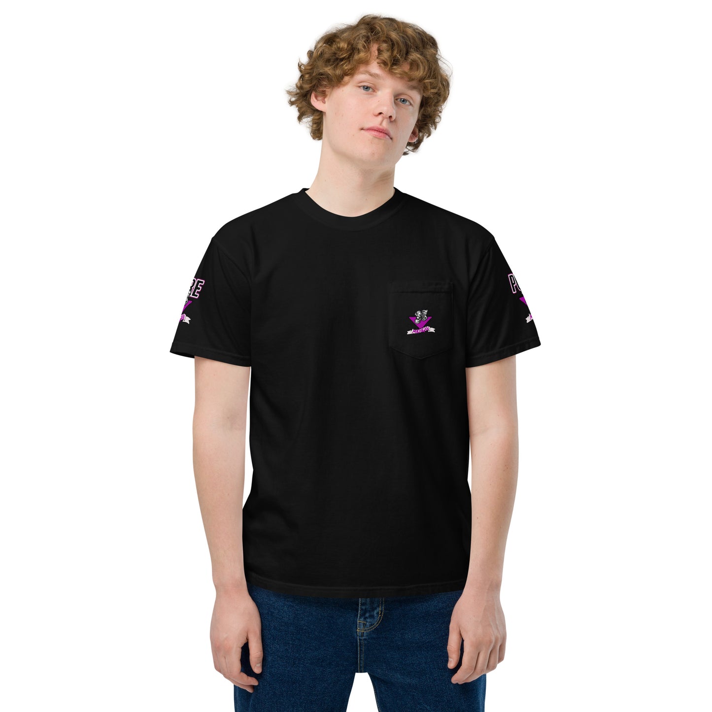 N5 purp Unisex garment-dyed pocket t-shirt