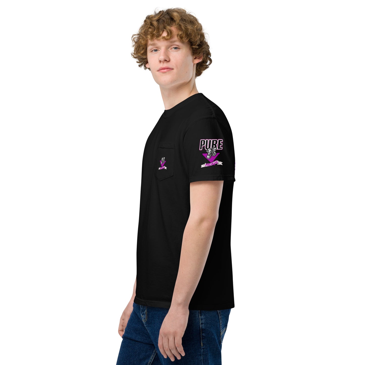 N5 purp Unisex garment-dyed pocket t-shirt