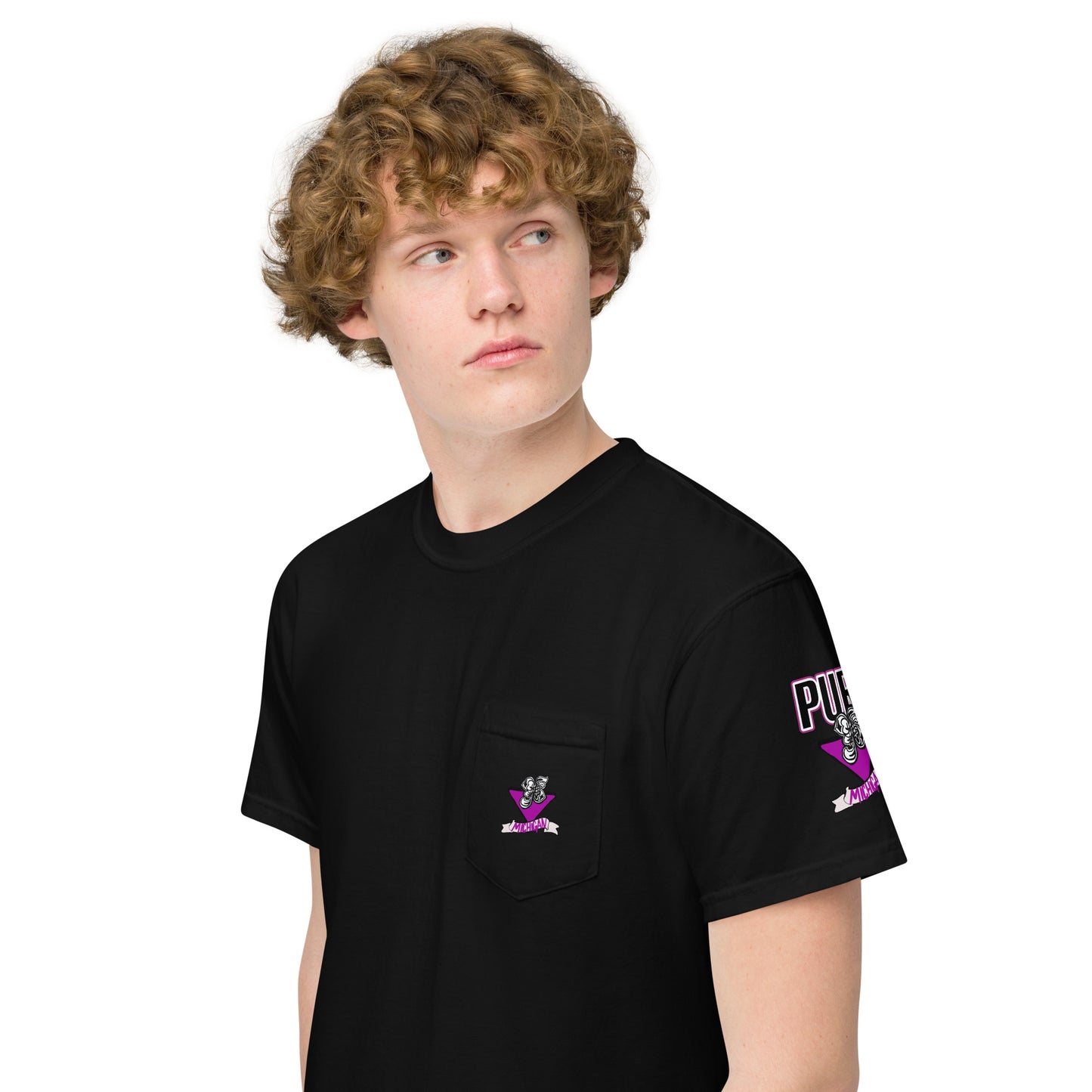 N5 purp Unisex garment-dyed pocket t-shirt