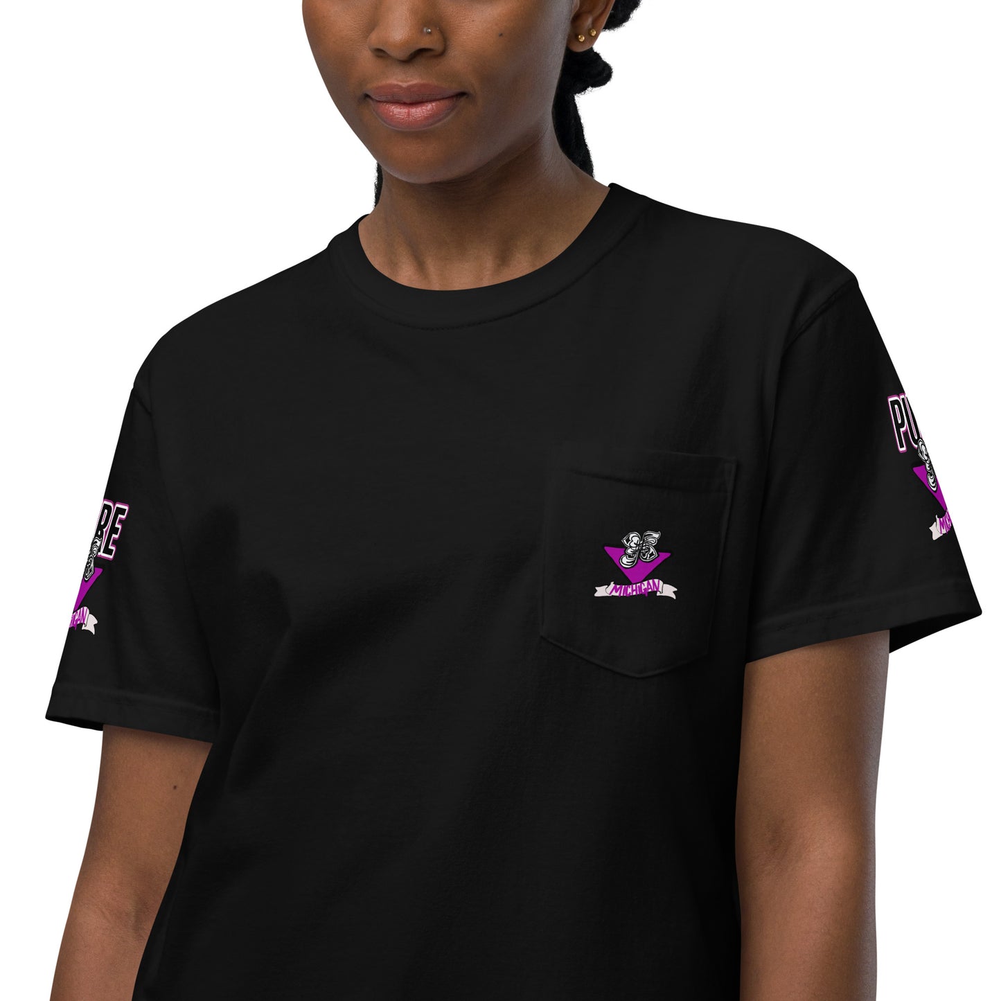 N5 purp Unisex garment-dyed pocket t-shirt