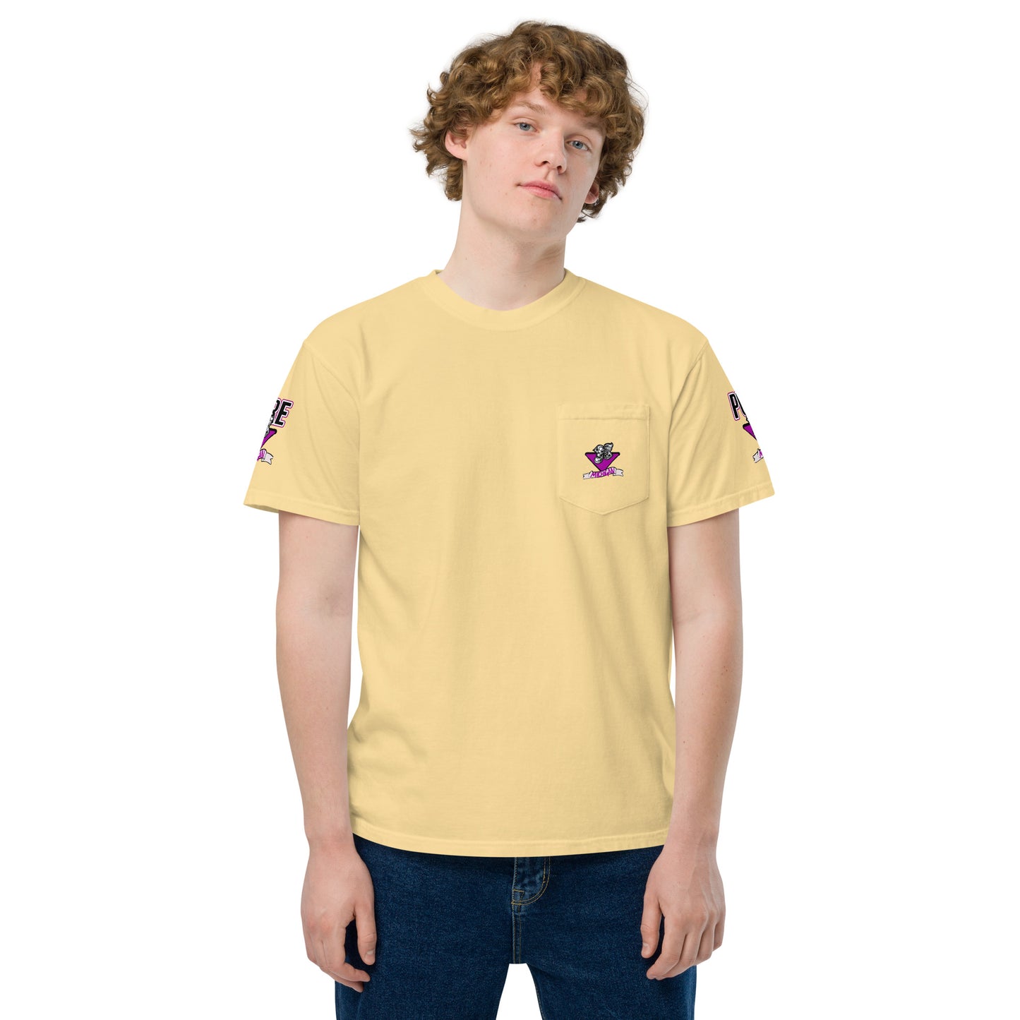 N5 purp Unisex garment-dyed pocket t-shirt