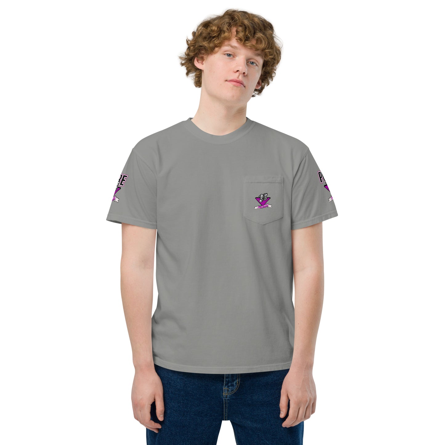 N5 purp Unisex garment-dyed pocket t-shirt