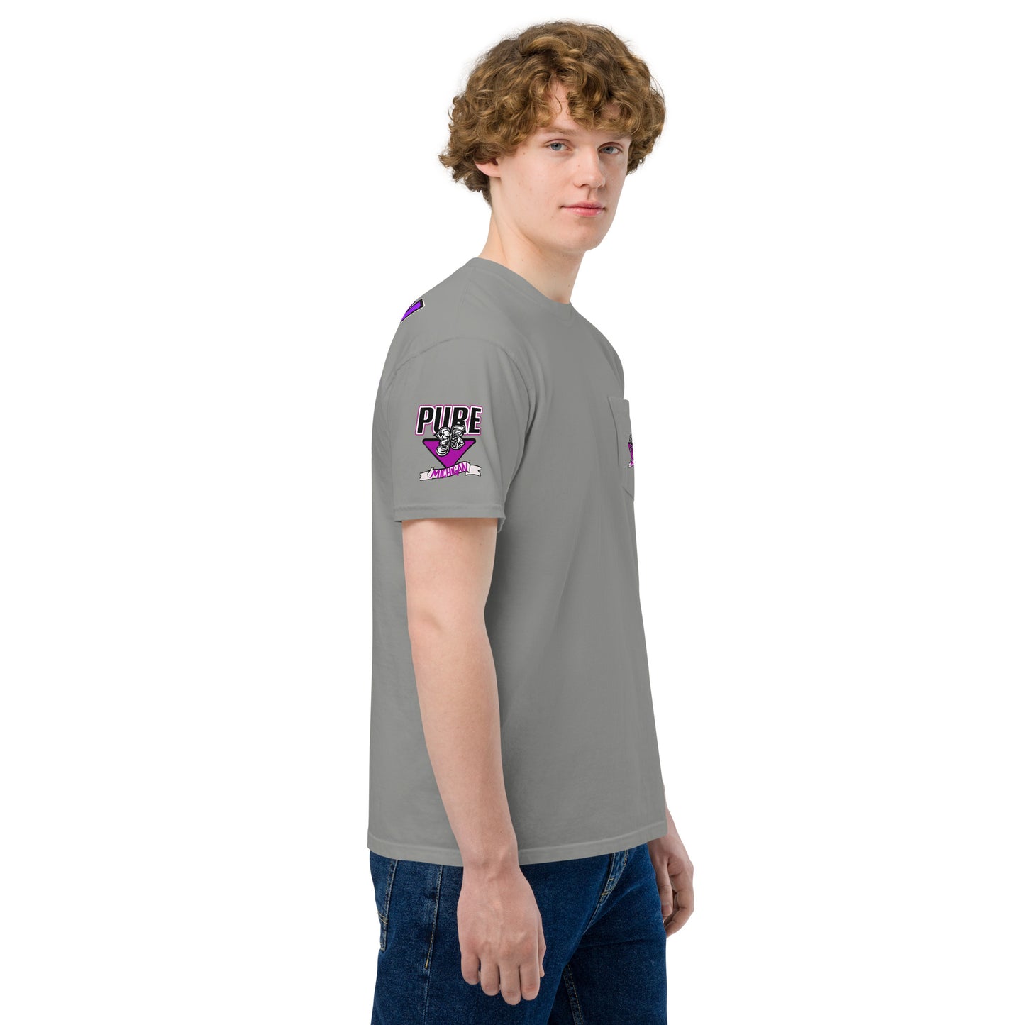 N5 purp Unisex garment-dyed pocket t-shirt