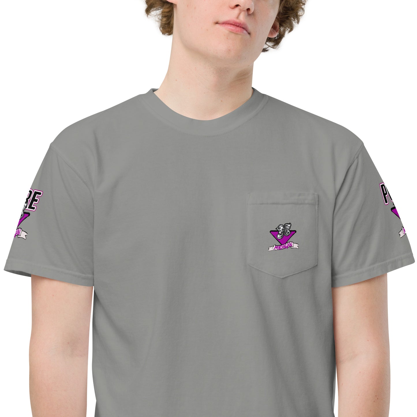 N5 purp Unisex garment-dyed pocket t-shirt