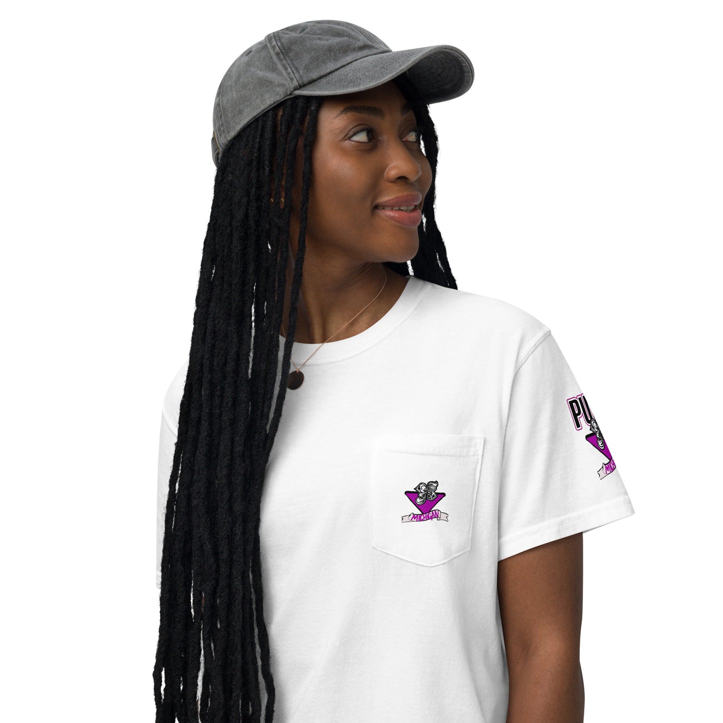 N5 purp Unisex garment-dyed pocket t-shirt