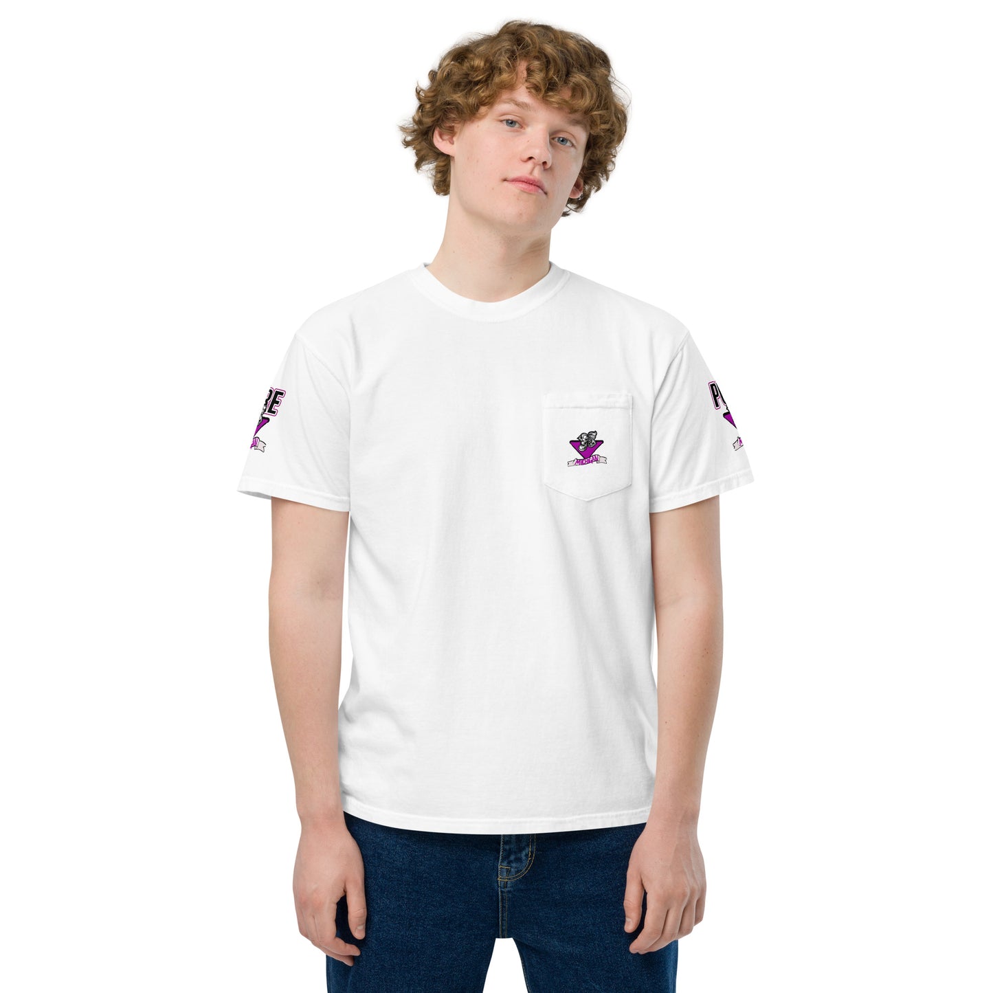 N5 purp Unisex garment-dyed pocket t-shirt