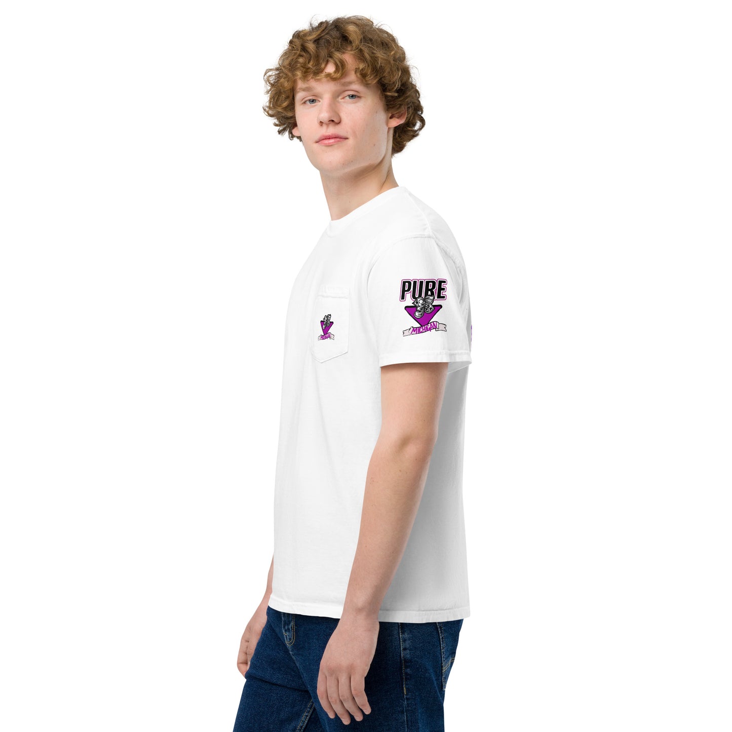 N5 purp Unisex garment-dyed pocket t-shirt