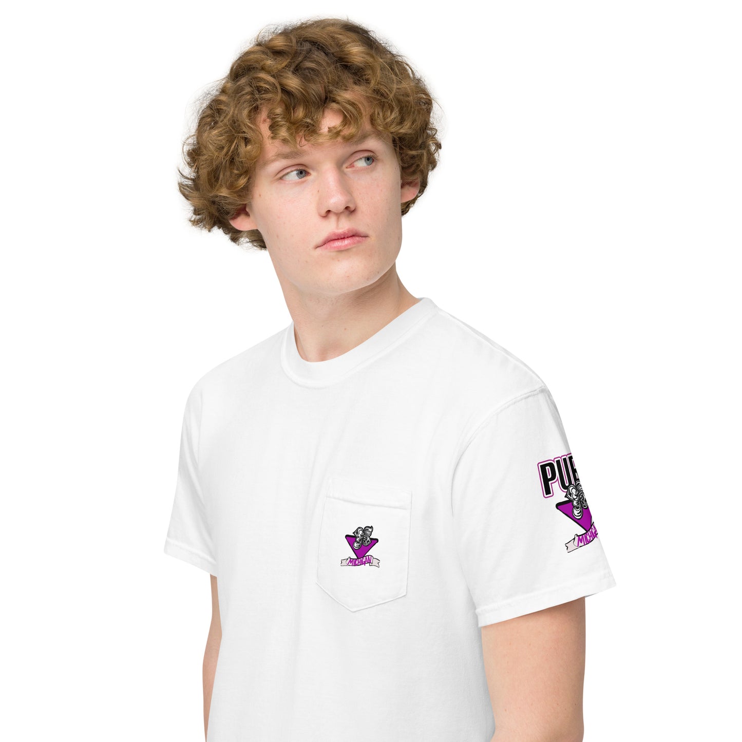 N5 purp Unisex garment-dyed pocket t-shirt