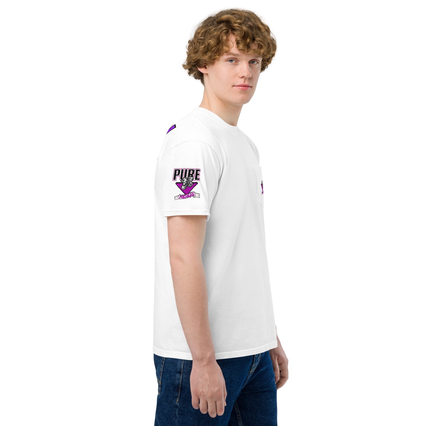 N5 purp Unisex garment-dyed pocket t-shirt