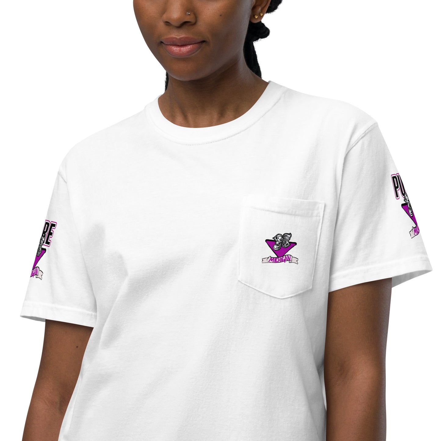 N5 purp Unisex garment-dyed pocket t-shirt