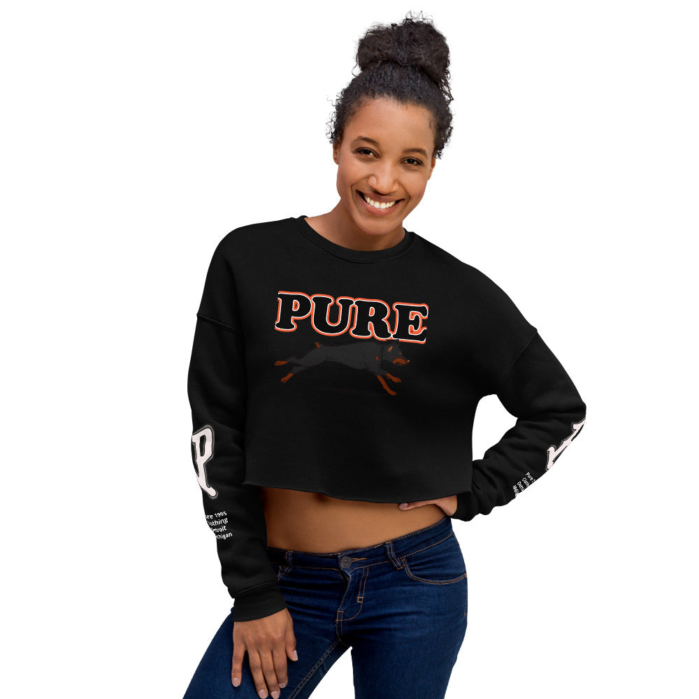 Pure dog Orng Crop Sweatshirt