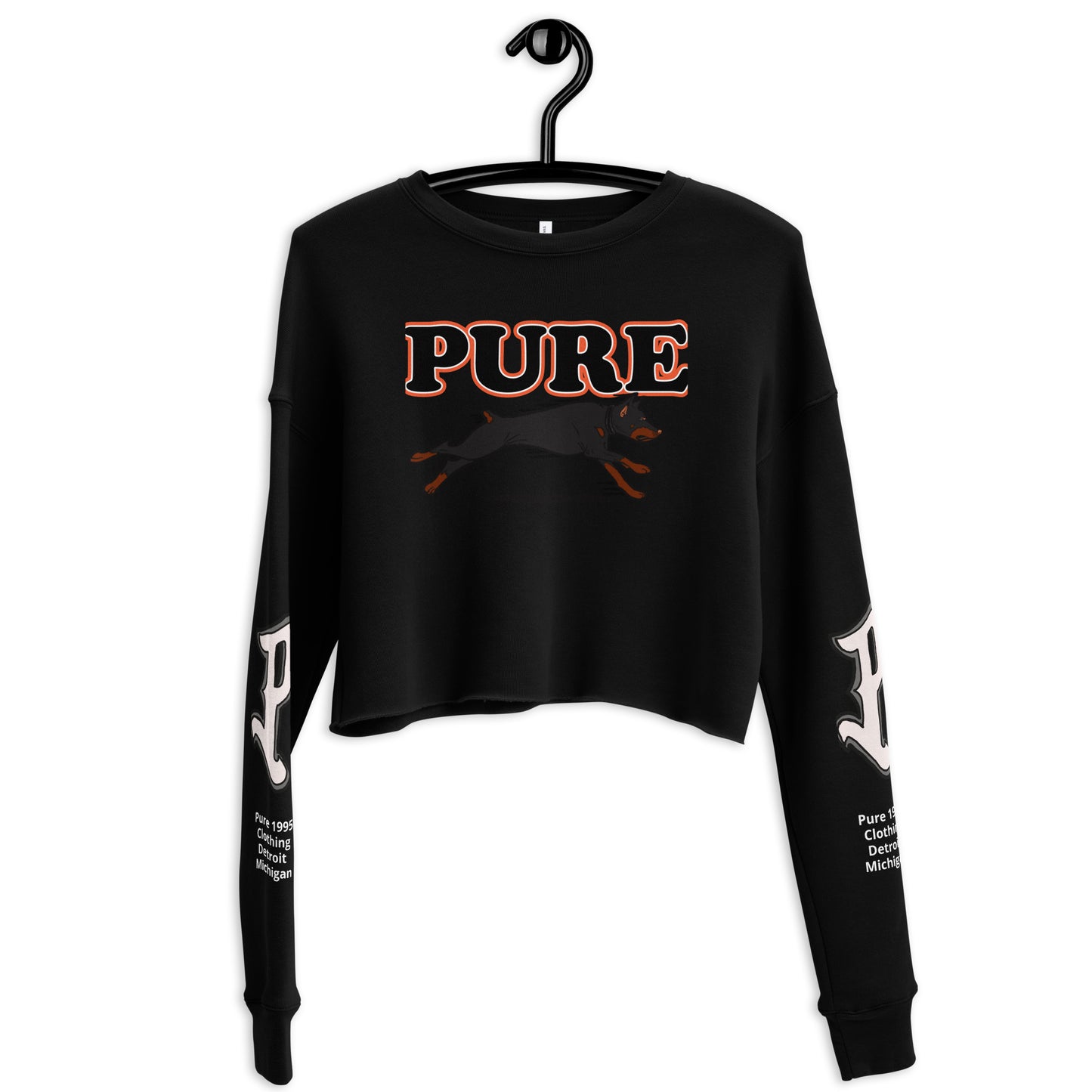 Pure dog Orng Crop Sweatshirt