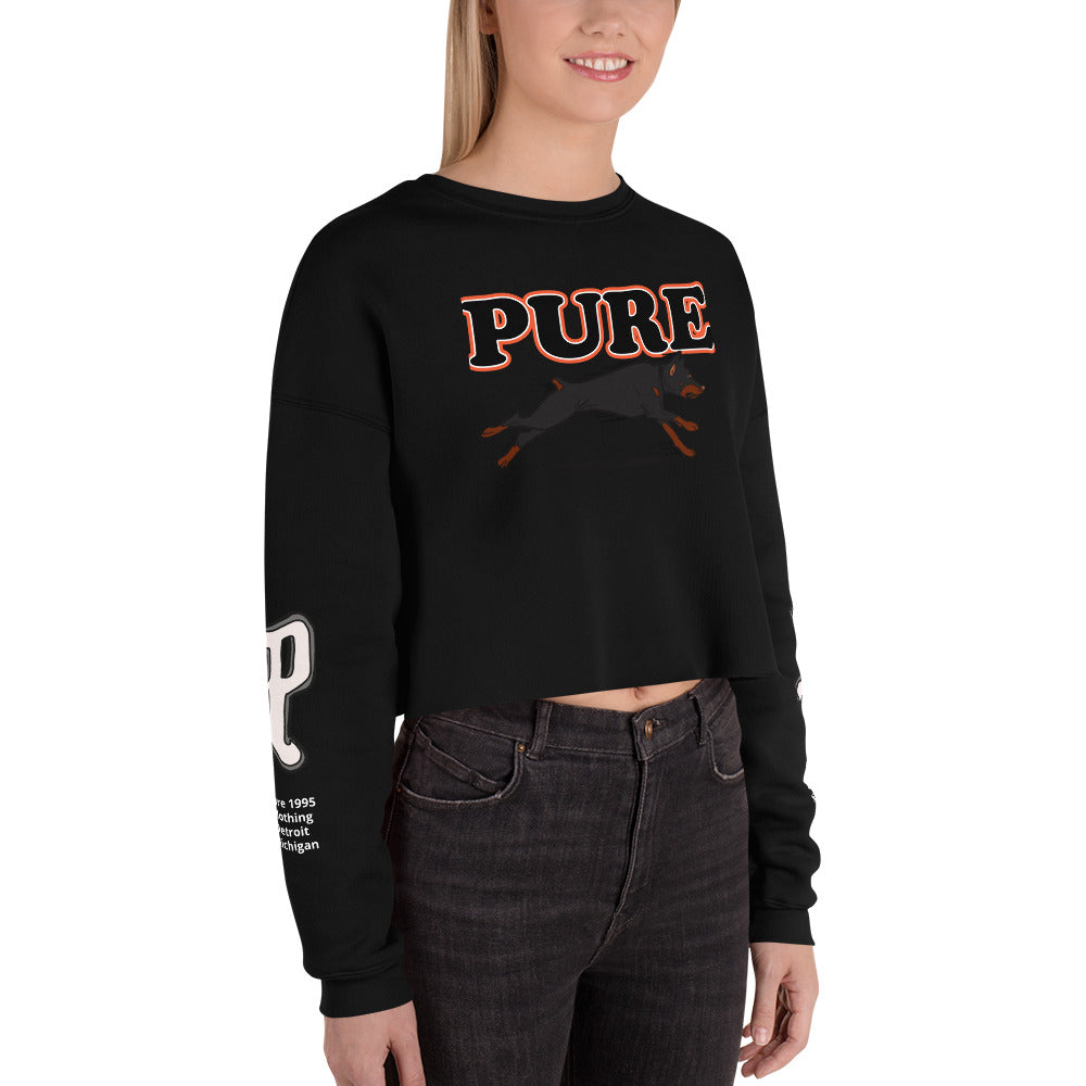 Pure dog Orng Crop Sweatshirt