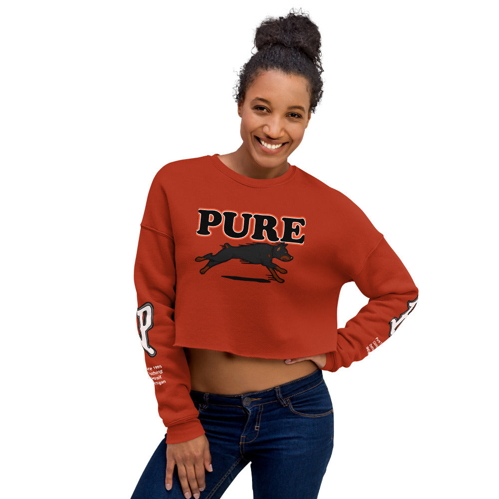 Pure dog Orng Crop Sweatshirt