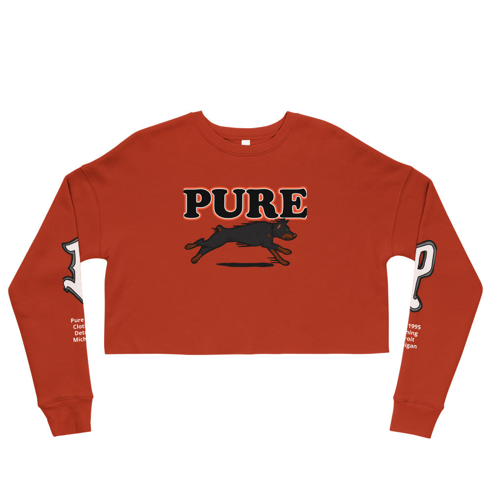 Pure dog Orng Crop Sweatshirt