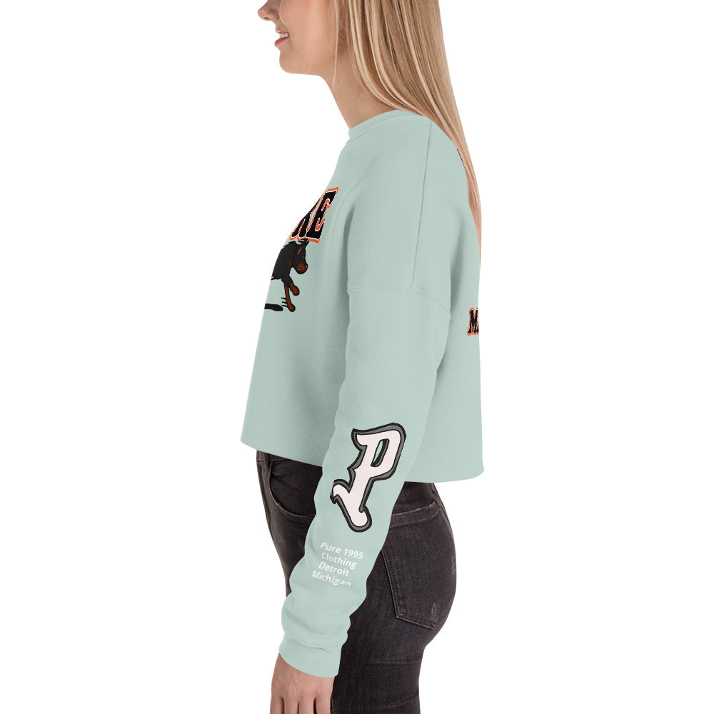 Pure dog Orng Crop Sweatshirt