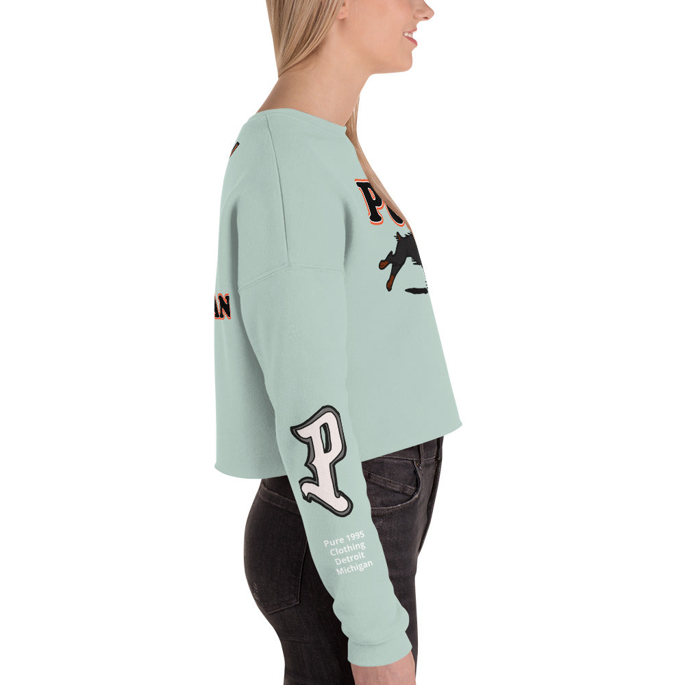 Pure dog Orng Crop Sweatshirt