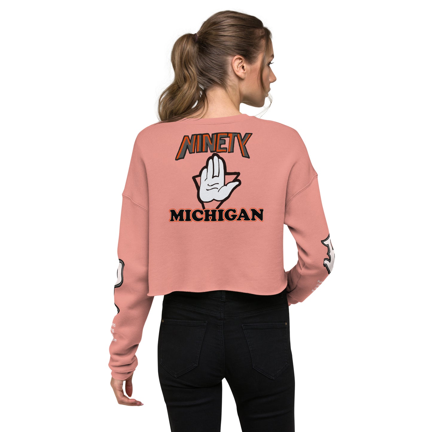 Pure dog Orng Crop Sweatshirt