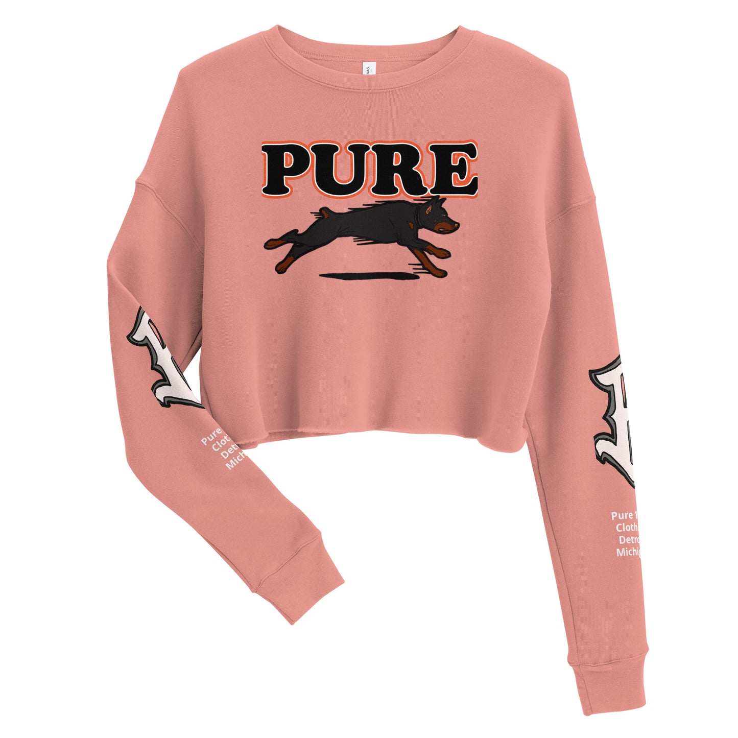 Pure dog Orng Crop Sweatshirt