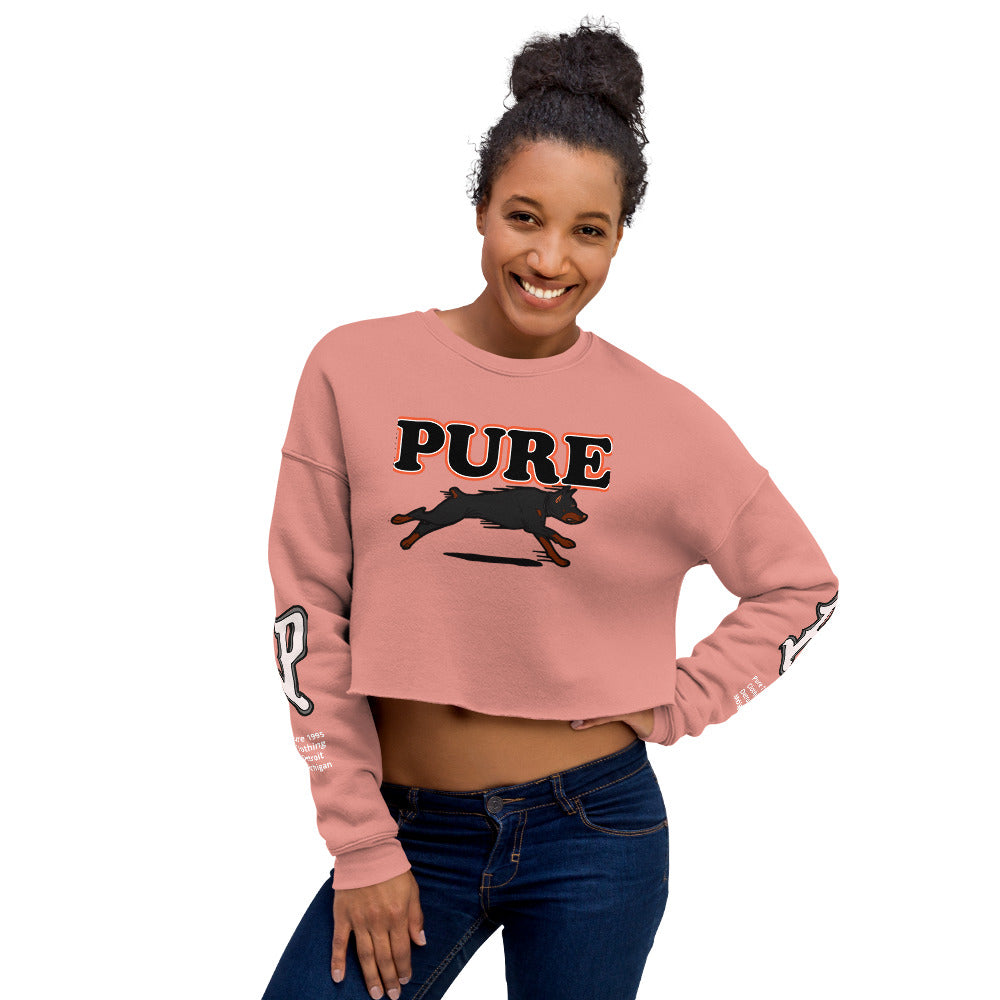 Pure dog Orng Crop Sweatshirt