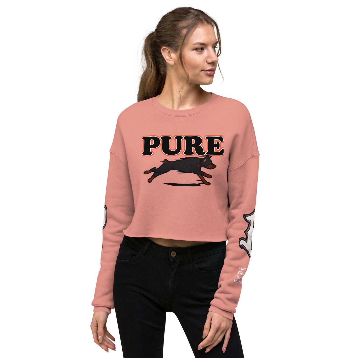 Pure dog Orng Crop Sweatshirt