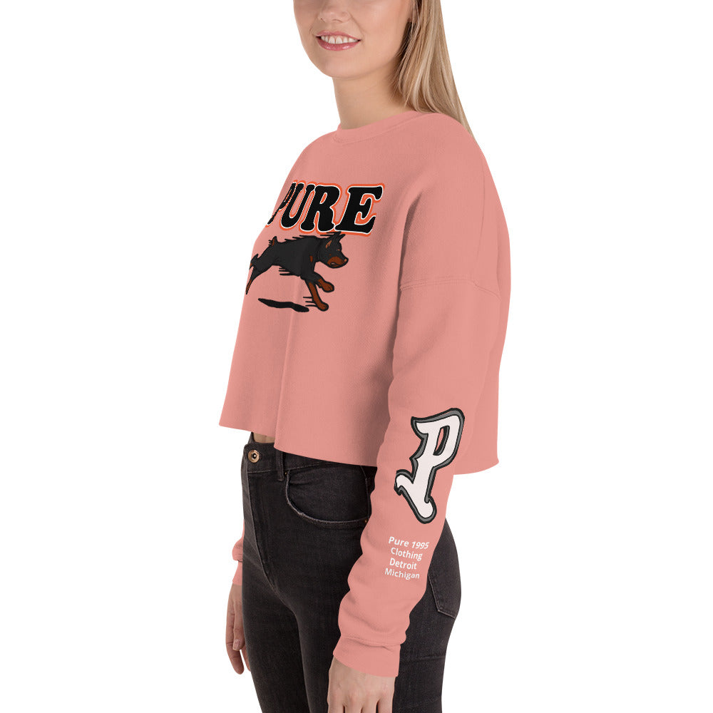 Pure dog Orng Crop Sweatshirt