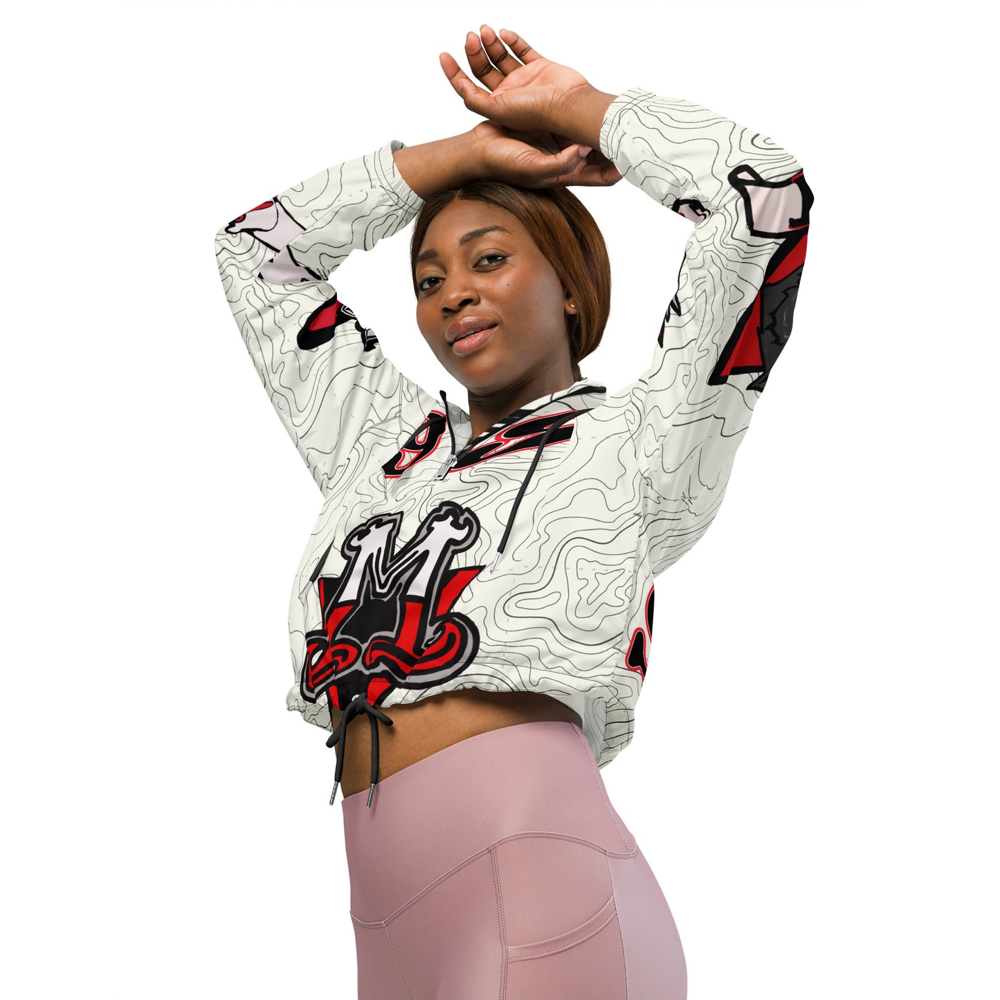 Est m red Women’s cropped windbreaker