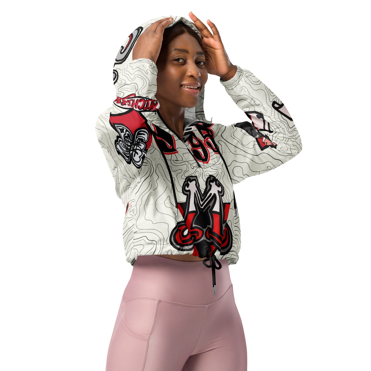 Est m red Women’s cropped windbreaker