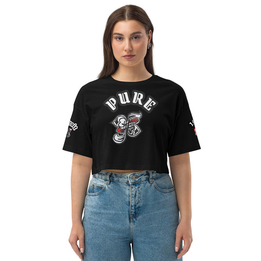 PURE 95 Loose drop shoulder crop top