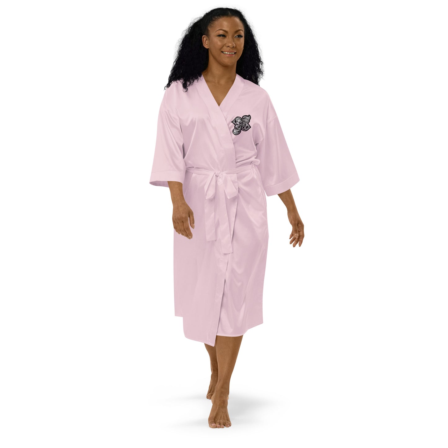 Satin robe