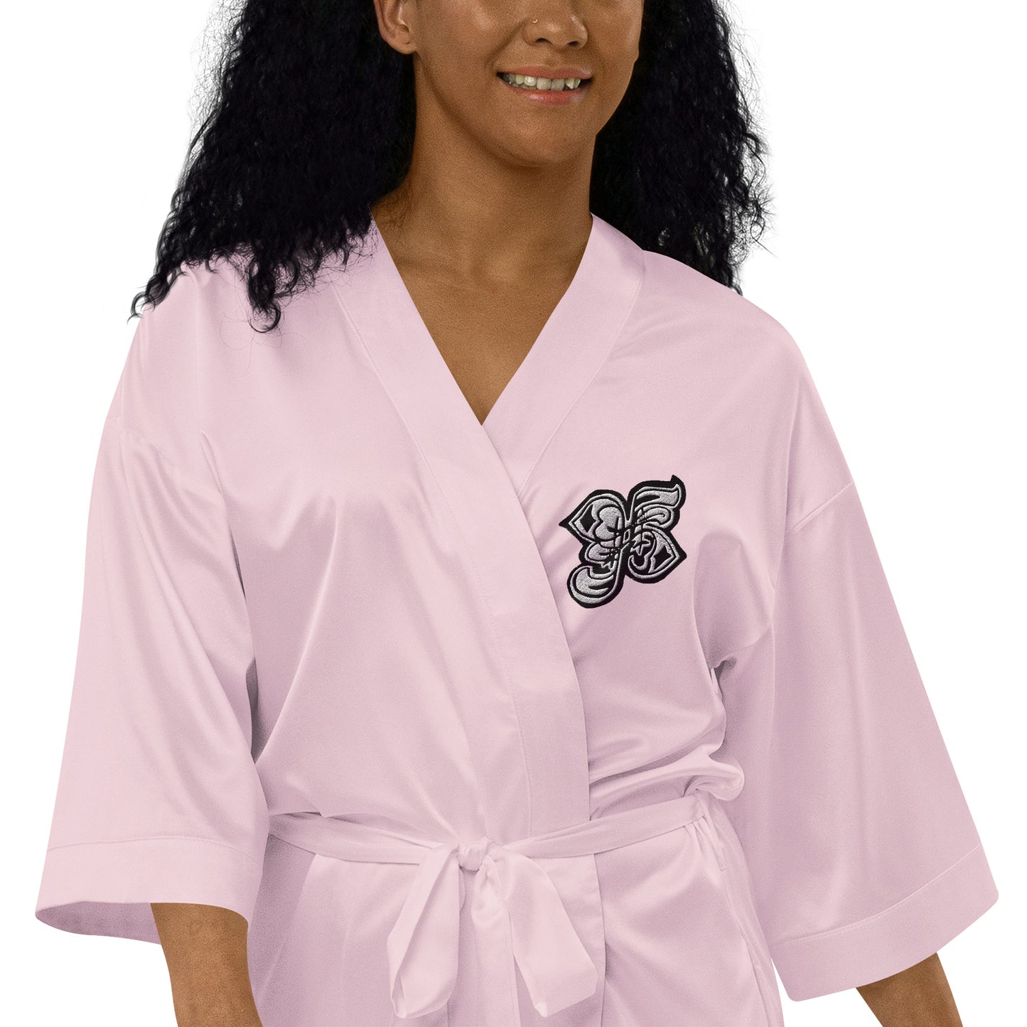 Satin robe