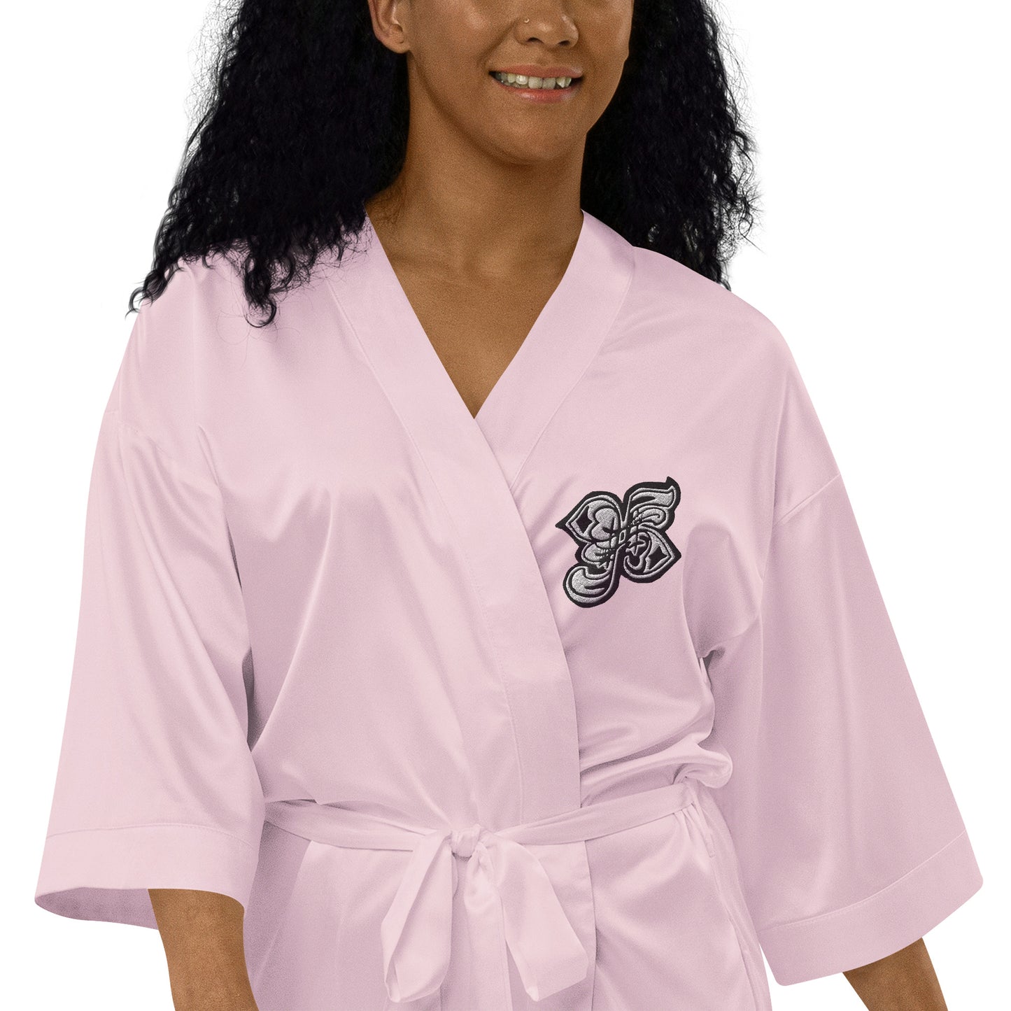 Satin robe