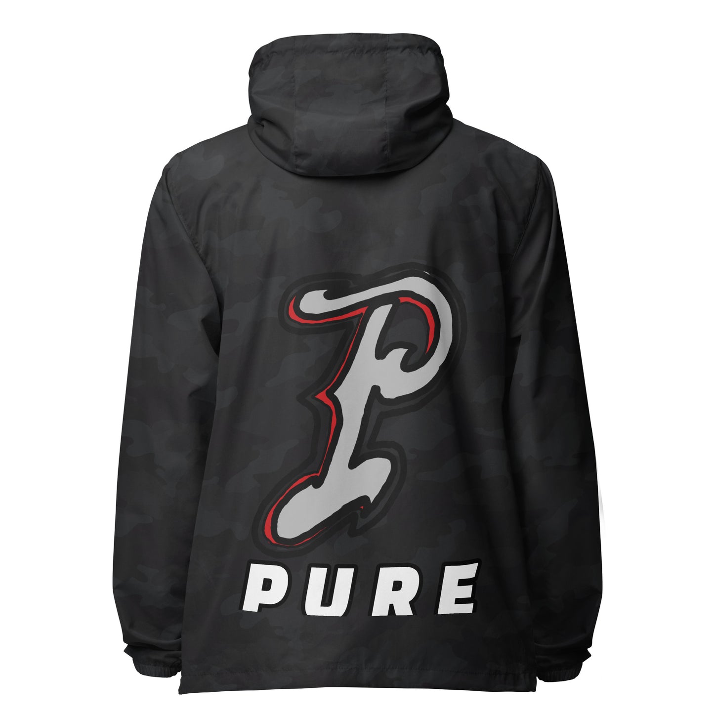 P 95 grey p Unisex lightweight zip up windbreaker