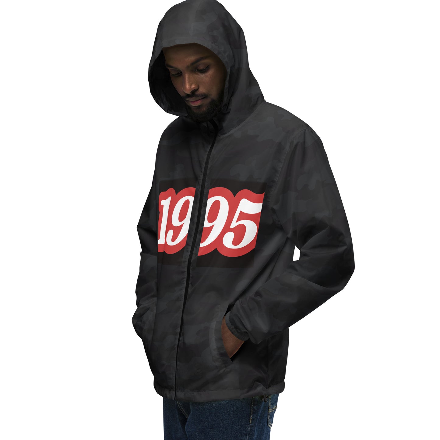 P 95 grey p Unisex lightweight zip up windbreaker