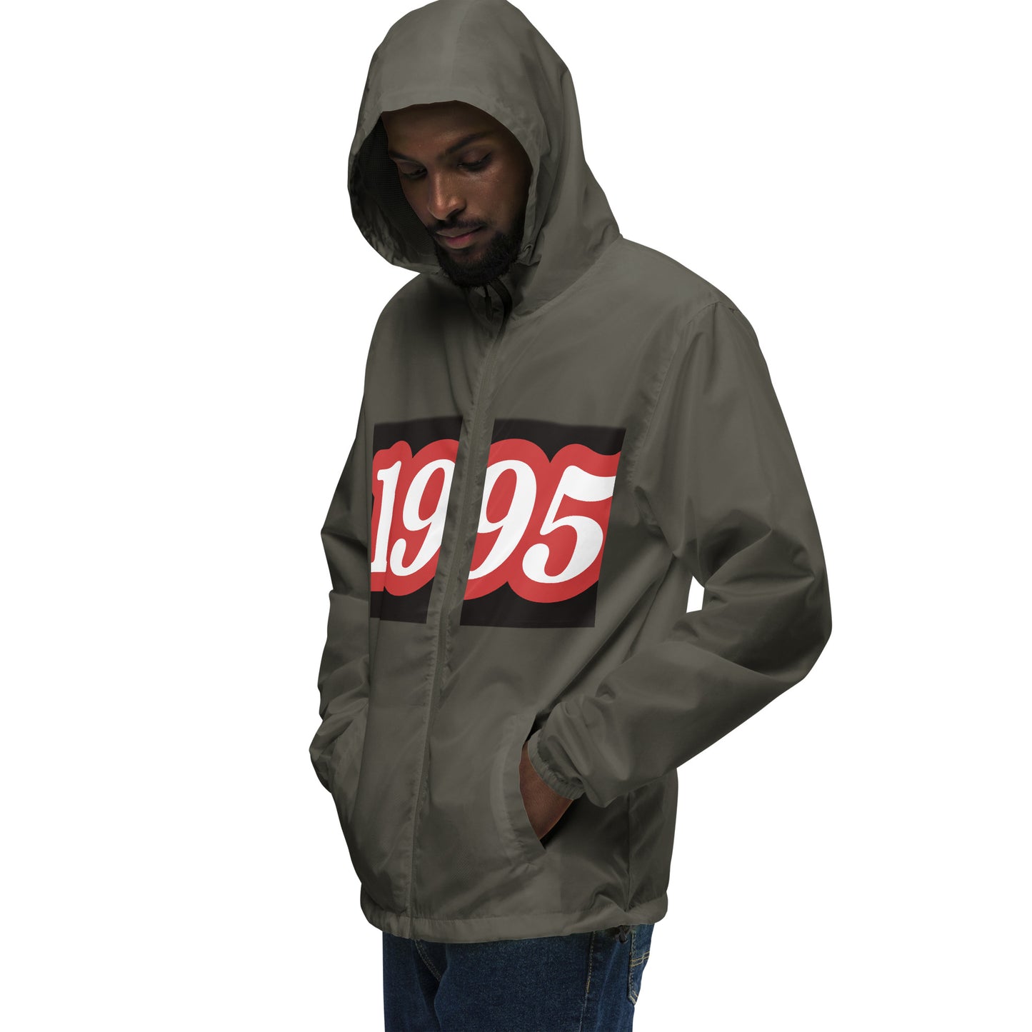 P 95 grey p Unisex lightweight zip up windbreaker