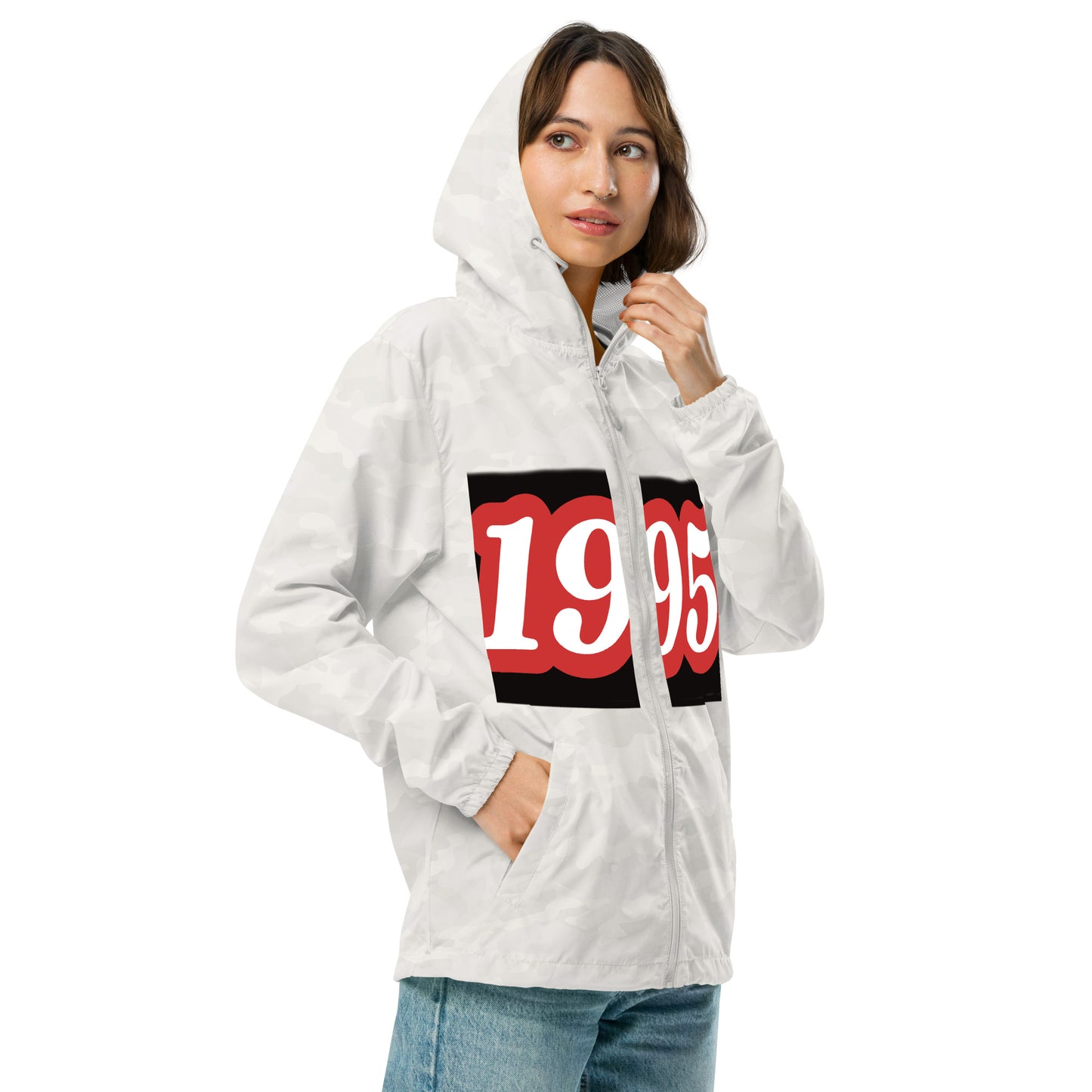 P 95 grey p Unisex lightweight zip up windbreaker